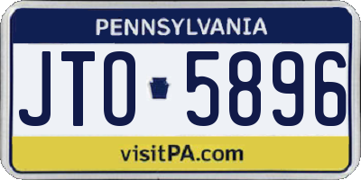 PA license plate JTO5896