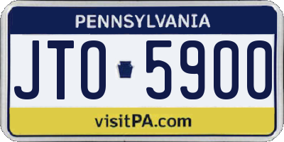 PA license plate JTO5900