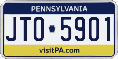 PA license plate JTO5901