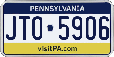 PA license plate JTO5906