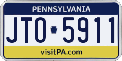 PA license plate JTO5911