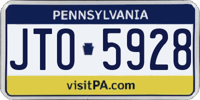 PA license plate JTO5928