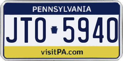 PA license plate JTO5940