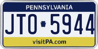PA license plate JTO5944