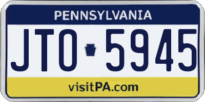 PA license plate JTO5945