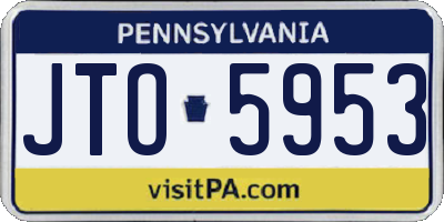 PA license plate JTO5953