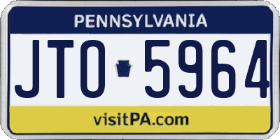 PA license plate JTO5964