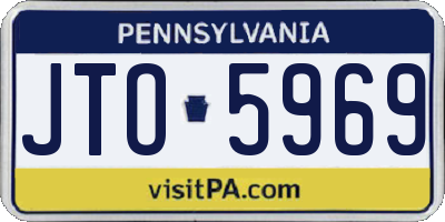 PA license plate JTO5969