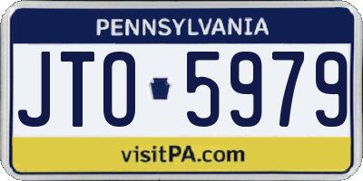 PA license plate JTO5979