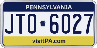 PA license plate JTO6027