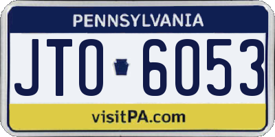 PA license plate JTO6053
