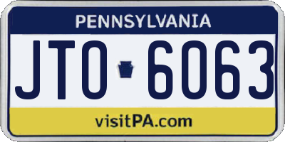 PA license plate JTO6063