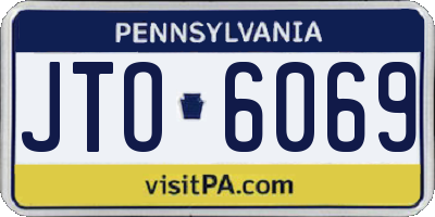 PA license plate JTO6069