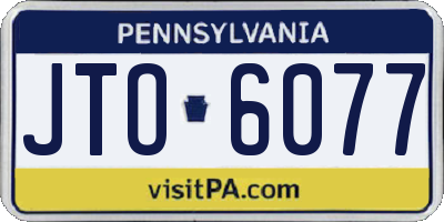 PA license plate JTO6077