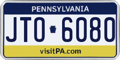 PA license plate JTO6080