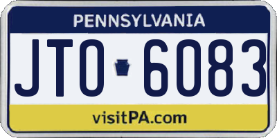 PA license plate JTO6083