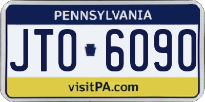PA license plate JTO6090