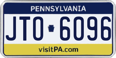 PA license plate JTO6096