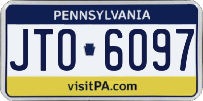 PA license plate JTO6097
