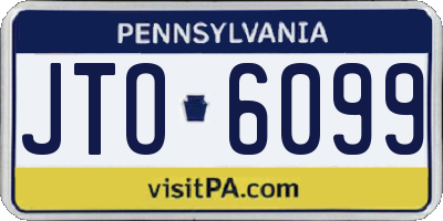 PA license plate JTO6099