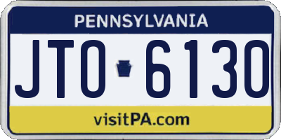 PA license plate JTO6130
