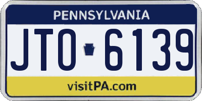 PA license plate JTO6139
