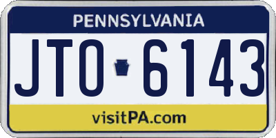 PA license plate JTO6143
