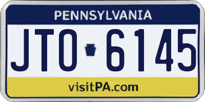 PA license plate JTO6145