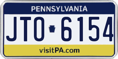 PA license plate JTO6154