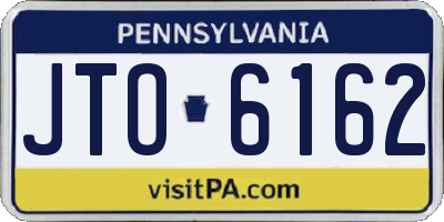 PA license plate JTO6162