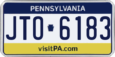 PA license plate JTO6183