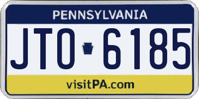 PA license plate JTO6185