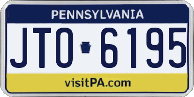 PA license plate JTO6195