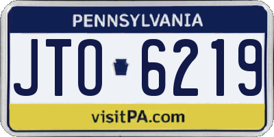 PA license plate JTO6219
