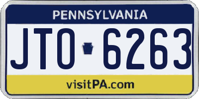 PA license plate JTO6263