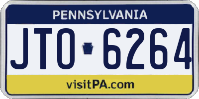 PA license plate JTO6264