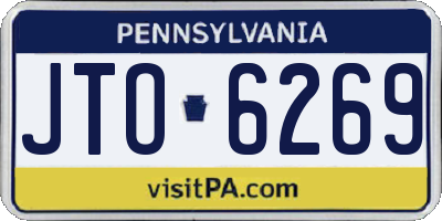 PA license plate JTO6269