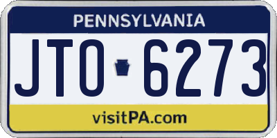 PA license plate JTO6273