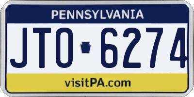 PA license plate JTO6274