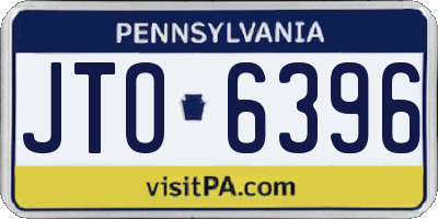 PA license plate JTO6396