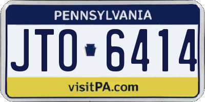 PA license plate JTO6414