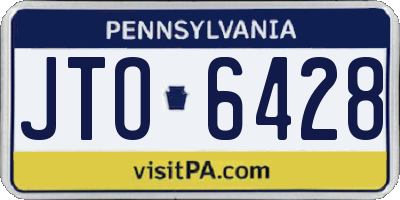 PA license plate JTO6428