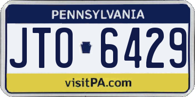 PA license plate JTO6429