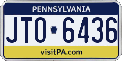 PA license plate JTO6436