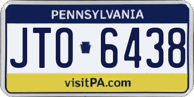 PA license plate JTO6438
