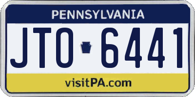 PA license plate JTO6441