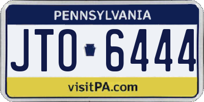 PA license plate JTO6444