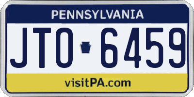 PA license plate JTO6459