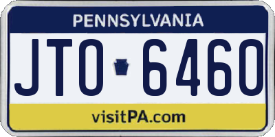 PA license plate JTO6460