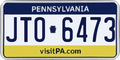PA license plate JTO6473